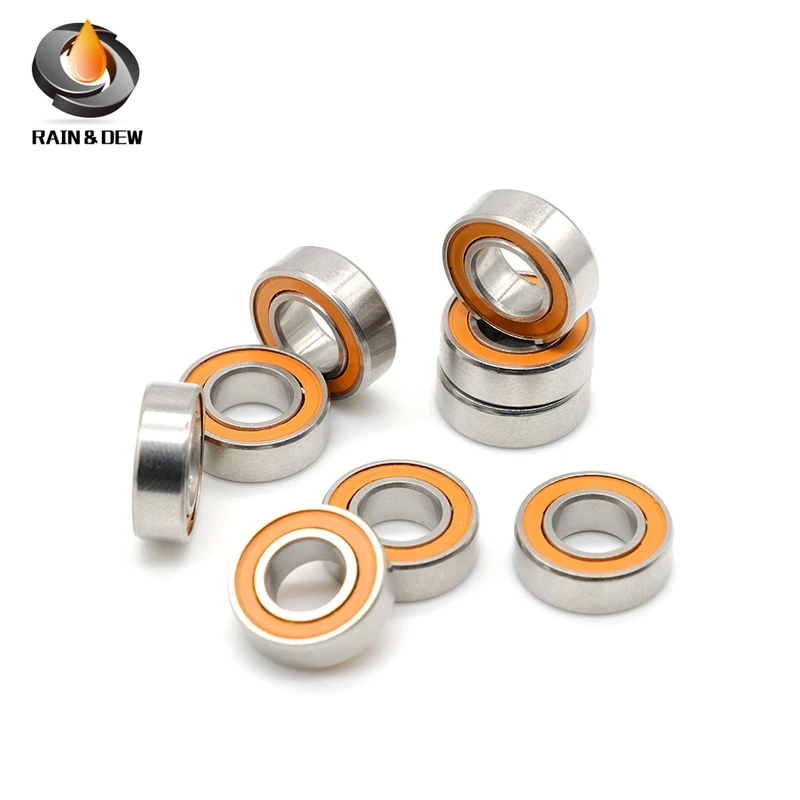 2Pcs Fishing Reel Bearings 7*13*4 mm SMR137 2RS Stainless Steel Hybrid Ceramic Air Bearing SMR137 2RS CB