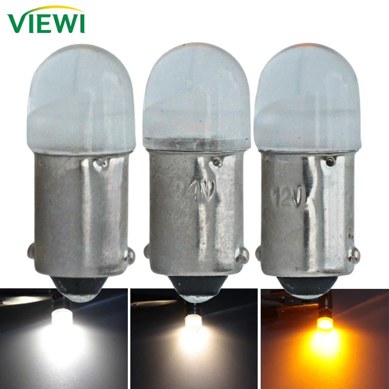 1X Ampadas BA9S T4W 1W Led Interior Bulb 6v 12v 24v Mini Auto Side Marker Backup Tail Reading Bulb Truck Door License Plate Lamp