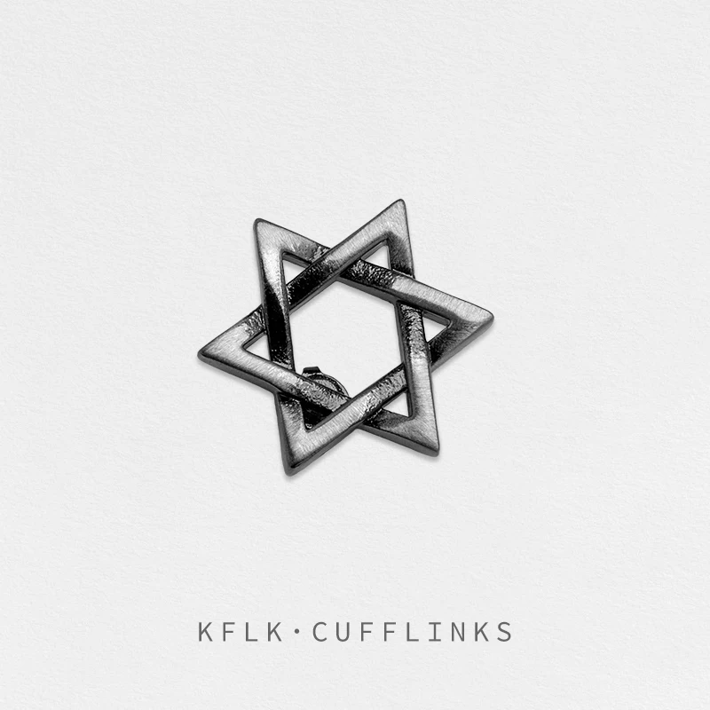 KFLK Fashion Six Pointed Star Brooch Pins Exquisite Brand Brooches For Women Mens Costumes Badge Brooch Jewelry Wholesale