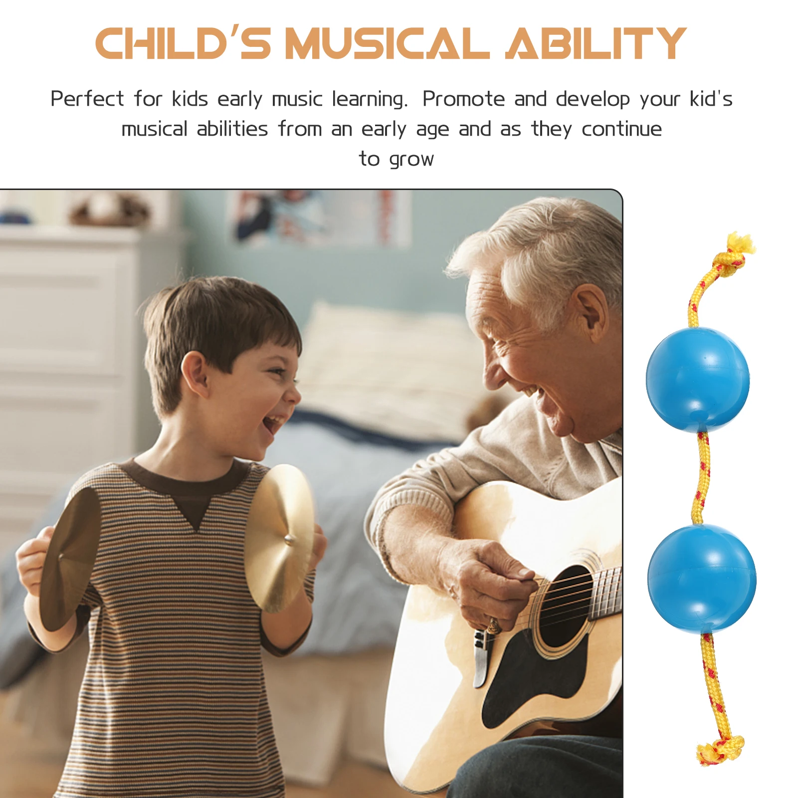 

Maracas Percussion Instrument Musical Baby Rattles Plastic Rhythm Finger Shaker Child