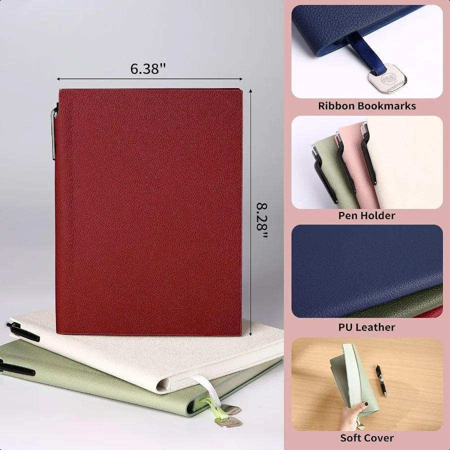 Lined Journal Notebook for Women A5 Softcover PU Leather Journals for Writing 160 Pages Daily Journaling College Ruled Notebook