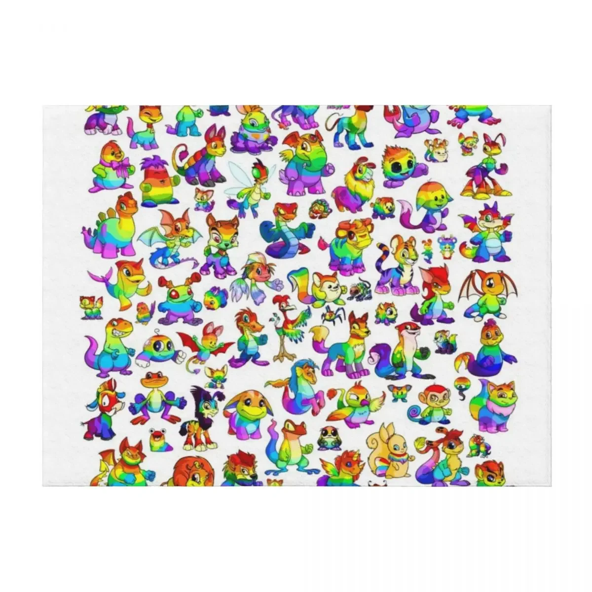 

Rainbow Neopets Collage Throw Blanket Soft for winter Summer Beddings Blankets Sofas Of Decoration Blankets