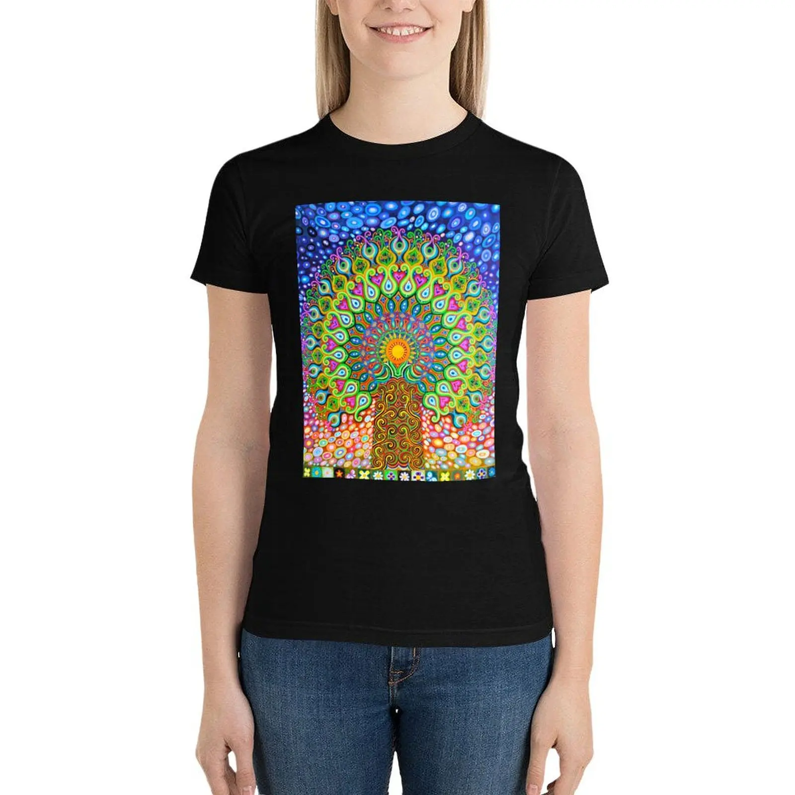 

Mandala Tree of Life T-Shirt aesthetic clothes Blouse shirts graphic tees summer top Womens graphic t shirts