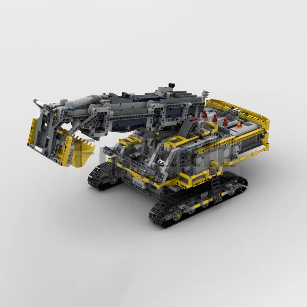 MOC-48114 Telescopic Excavator by BlackSpark  Building Block Model Spliced Electric Forklift Toy Puzzle