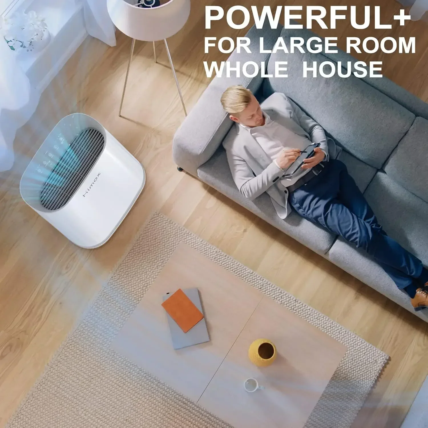 

HIMOX HEPA 14 Air Purifiers for Pets Allergies Home Large Room up to 2690 Ft²,Air Filter Cleaner Remove 99.99% Smoke Dust Mold