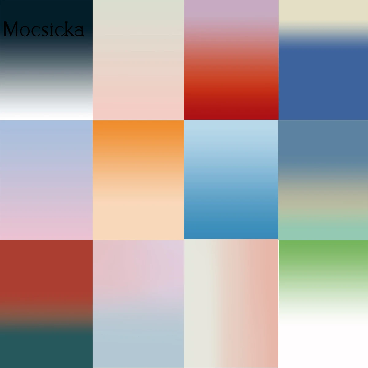 MOCSICKA 그라디언트 솔리드 컬러 배경 사진 패션 텍스처 키즈 신생아 전문 배경 Photoshoot 소품