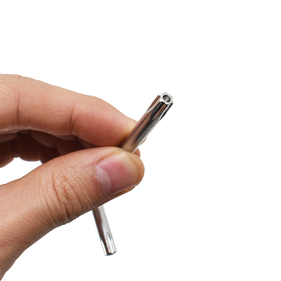 Strumento chiave Anti Prova di Manomissione Torx Bit Chiave Chiave a Forma di L T6 T7 T8 T9 T10 T15 T20 T25 t30 T40 T45 T50 100 pz/lotto
