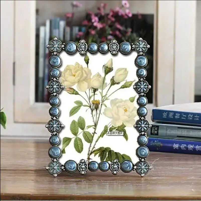 Fashion 6/7inch Vintage Rhinestone Home Photo Holders Alloy Metal Picture Frame Bridal Favor Gifts Wedding Decoration  XC025