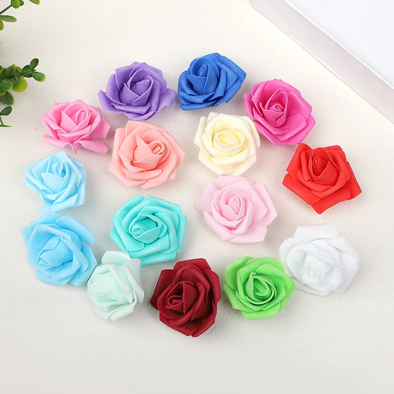 20/50 Stücke 5 cm Schaum Rose Kopf Künstliche Teddybär Rosen Blume Handgemachte DIY Geschenk Dekoration Hochzeit Party Weihnachten wohnkultur – Detail 5