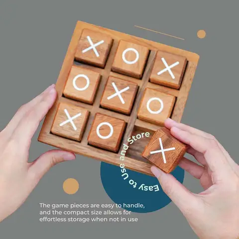 Wooden Chessboard Game Box XO Chess Training Concentration Logical Thinking Parent child Interactive Tabletop Game Kids Gifts