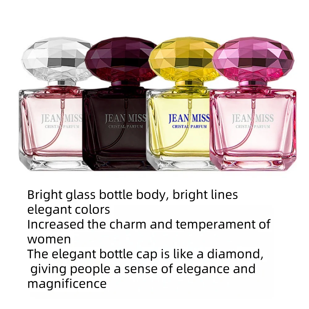 

50ML diamond series fresh rose perfume with natural flower and fruit fragrance, lasting fragrance for daily dating