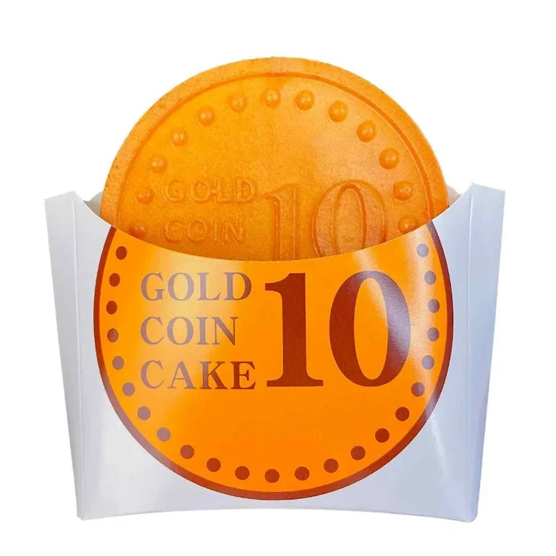 1000 Pcs Disposable Gold Coin Waffle Snack Boat Basket Paper Food Container Waffle Holder Packaging Box for Parties And Events