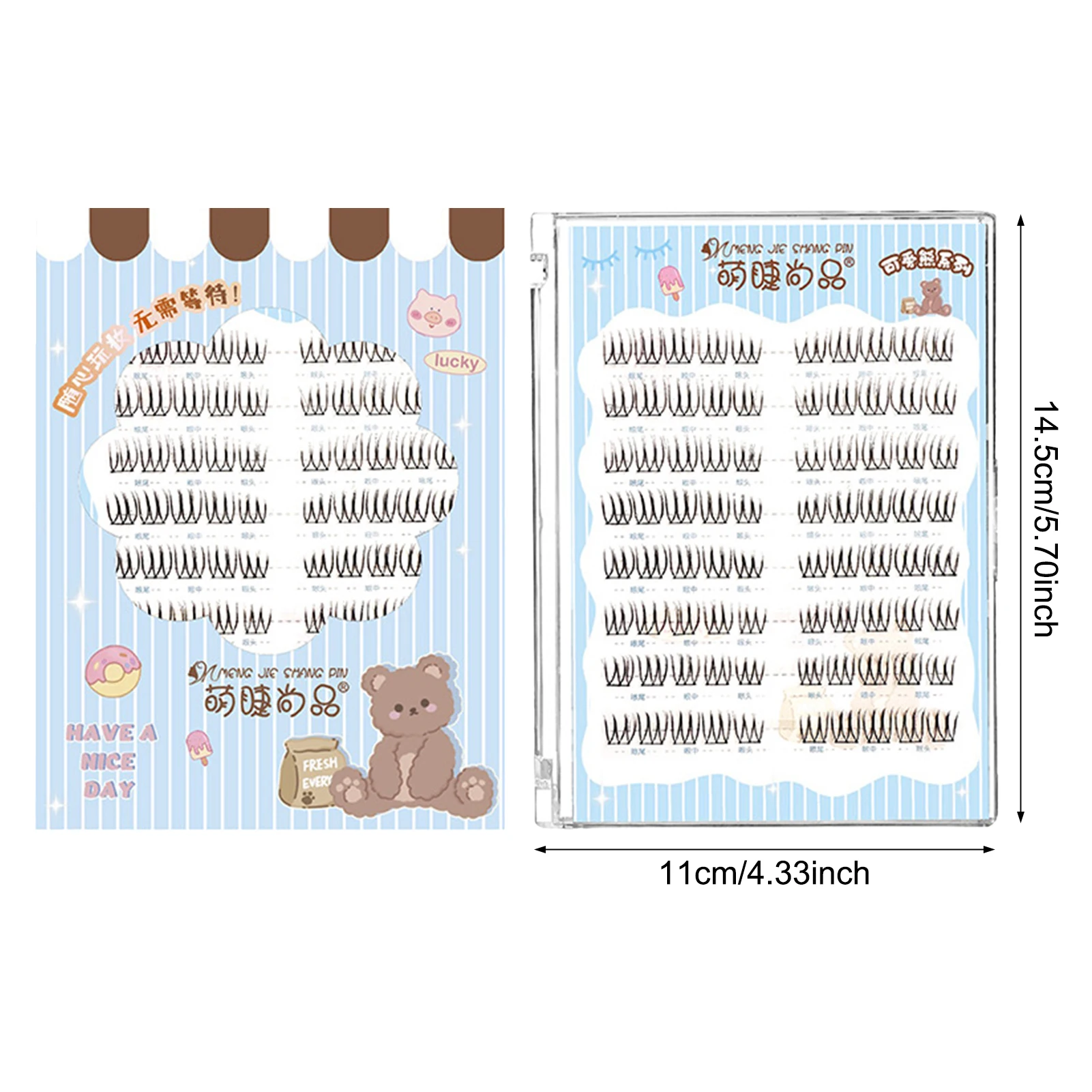 韓国スタイルまつげうっすらセグメンテーションつけまつげエクステンション w 形状クラスター小悪魔偽まつげデイリーメイク