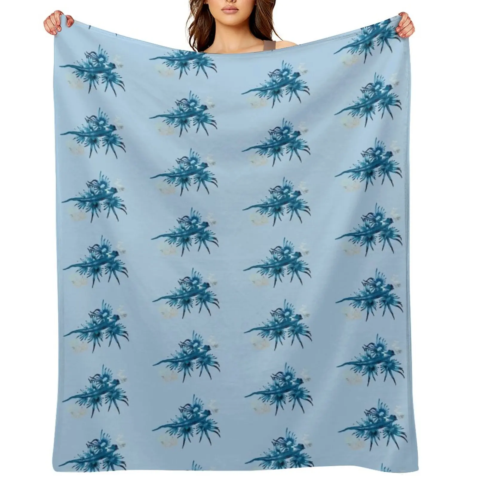 

Blue Dragon,Glaucus Atlanticus Sea slug Throw Blanket Designers Warm Winter beds Personalized Gift Blankets