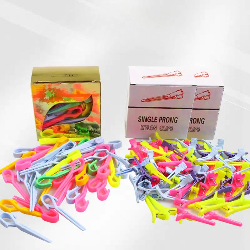 

Hairdressing Positioning Hot Press Clip Pickup Road Texture with Spring Shaped Small Box Cold Perm Cross Hair Partition Clips