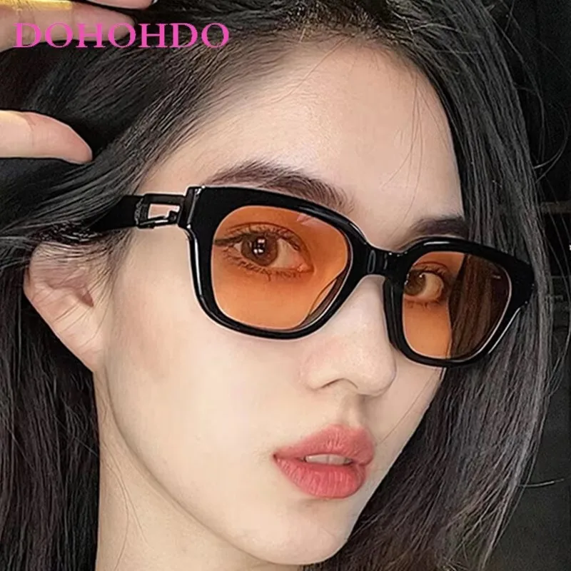 

New Trendy Retro Small Square Sunglasses For Women Men Fashion Buckle Accessories Outdoor Travel Sunglasses UV400 Gafas De Sol