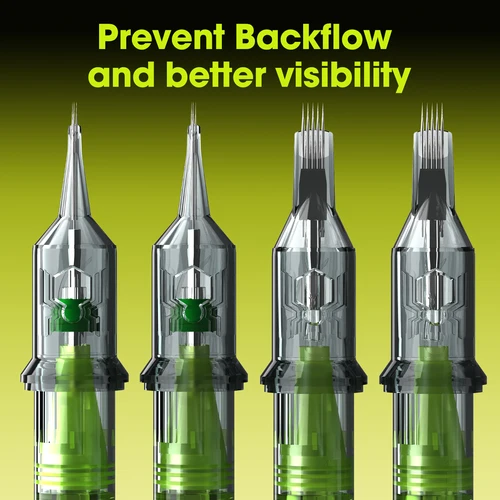 Imagen 2 del producto Cartucho de veneno con filtro EZ, agujas de tatuaje desechables, membrana RL/RS/RM/M1, seguridad esterilizada profesional para pistola de tatuaje, 20/50 Uds.