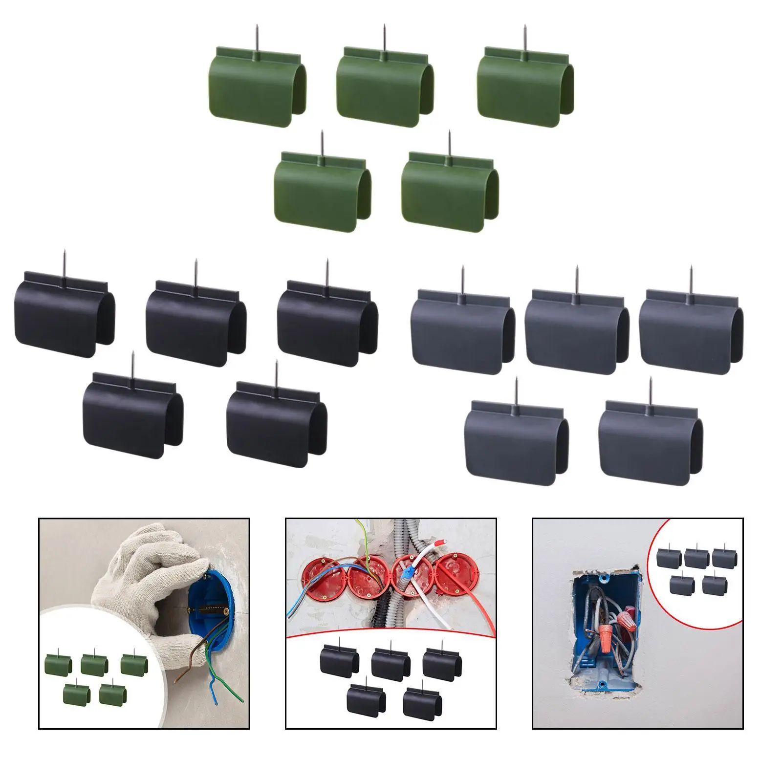 Marqueurs de prise pour cloisons sèches, dispositif de protection de fil, marqueurs de prise pour prises électriques, protection de fil électrique, professionnels, 5 pièces