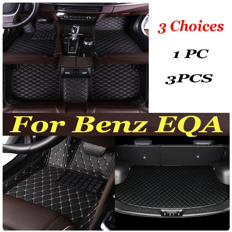 

Car Floor Mats For Mercedes Benz EQA 2022 Custom Auto Foot Pads Automobile Carpet Cover Interior Accessories