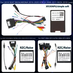 For SEAT 2 Din CD Car cable harness decoder canbus box 2009-2013 Ibiza 2018 ARONA 2018 ATECA 2004-2015 ALTEA 2005-2012 2018 Leon