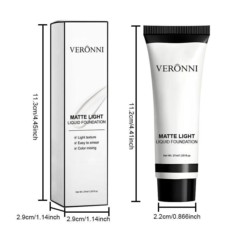 Reinweißes Make-up-Foundation-Creme-Set, mischbarer reiner weißer Foundation-Einsteller, Concealer, Gesichtsfarbe, Make-up, Goth für COS-Karneval – Detail 7