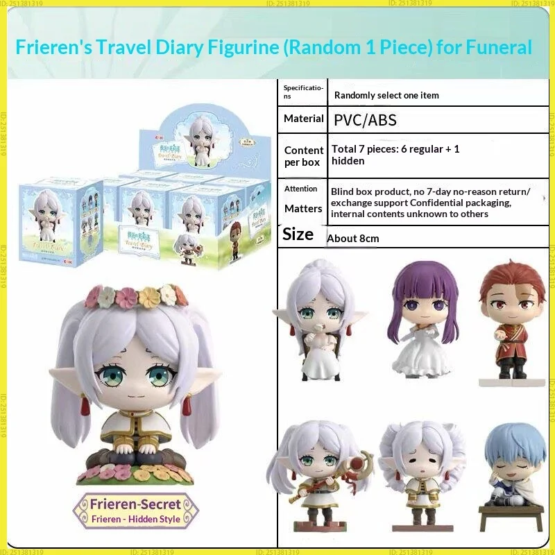 EAKI Offizielle Frieren Reisetagebuch Blindbox Mini-Figur PVC ABS 8cm Desktop-Dekoration Sammlerstück Geschenk für Anime-Hobby