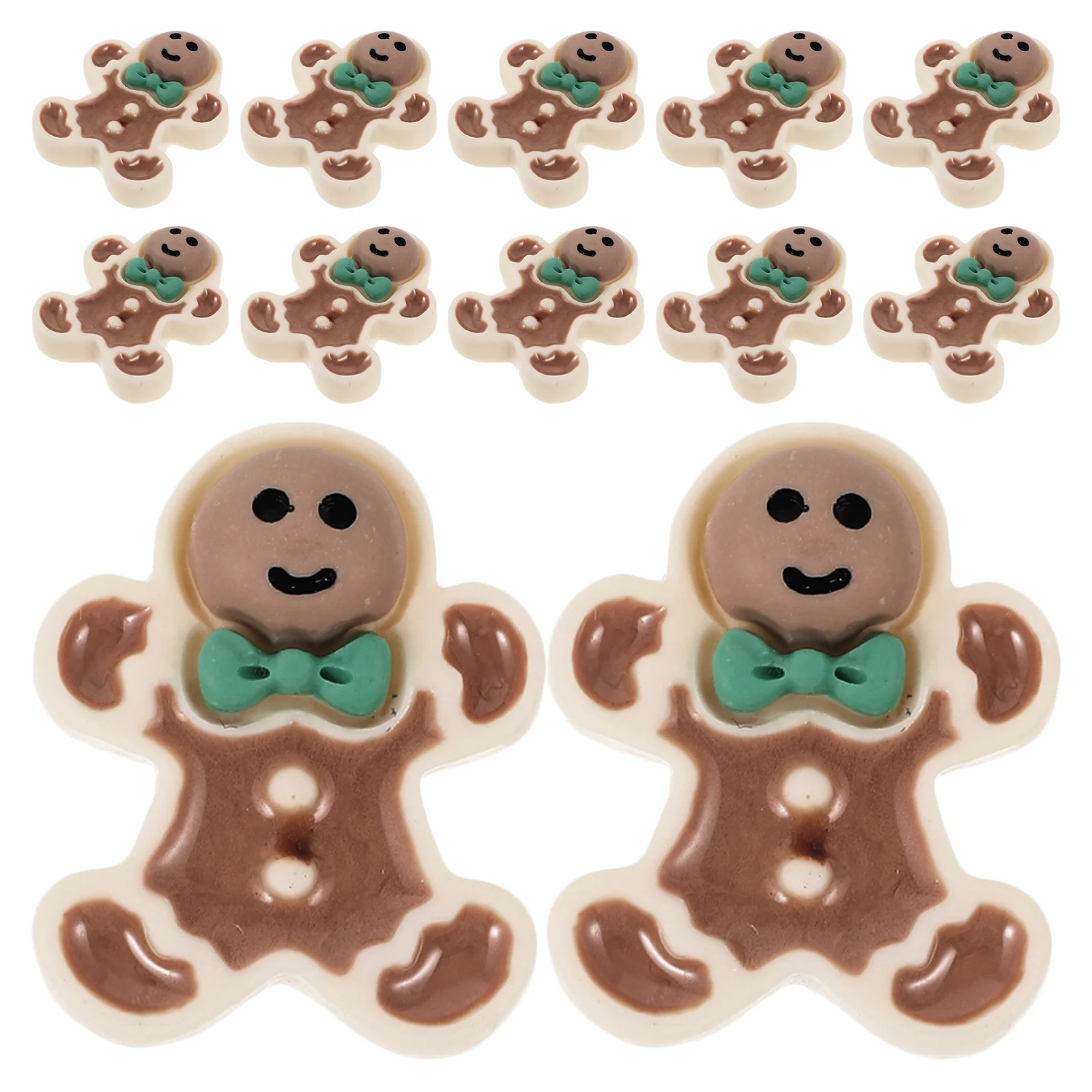 

40 Pcs Christmas Gingerbread Man Moulds Resin Craft Accessories for Tree Christmas Gingerbread Man Decor Party Decor