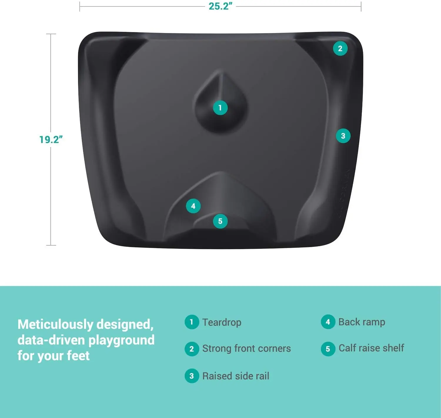 

Неплоский стоячий настольный коврик против усталости с расчетным терьем (альтрактный серый)