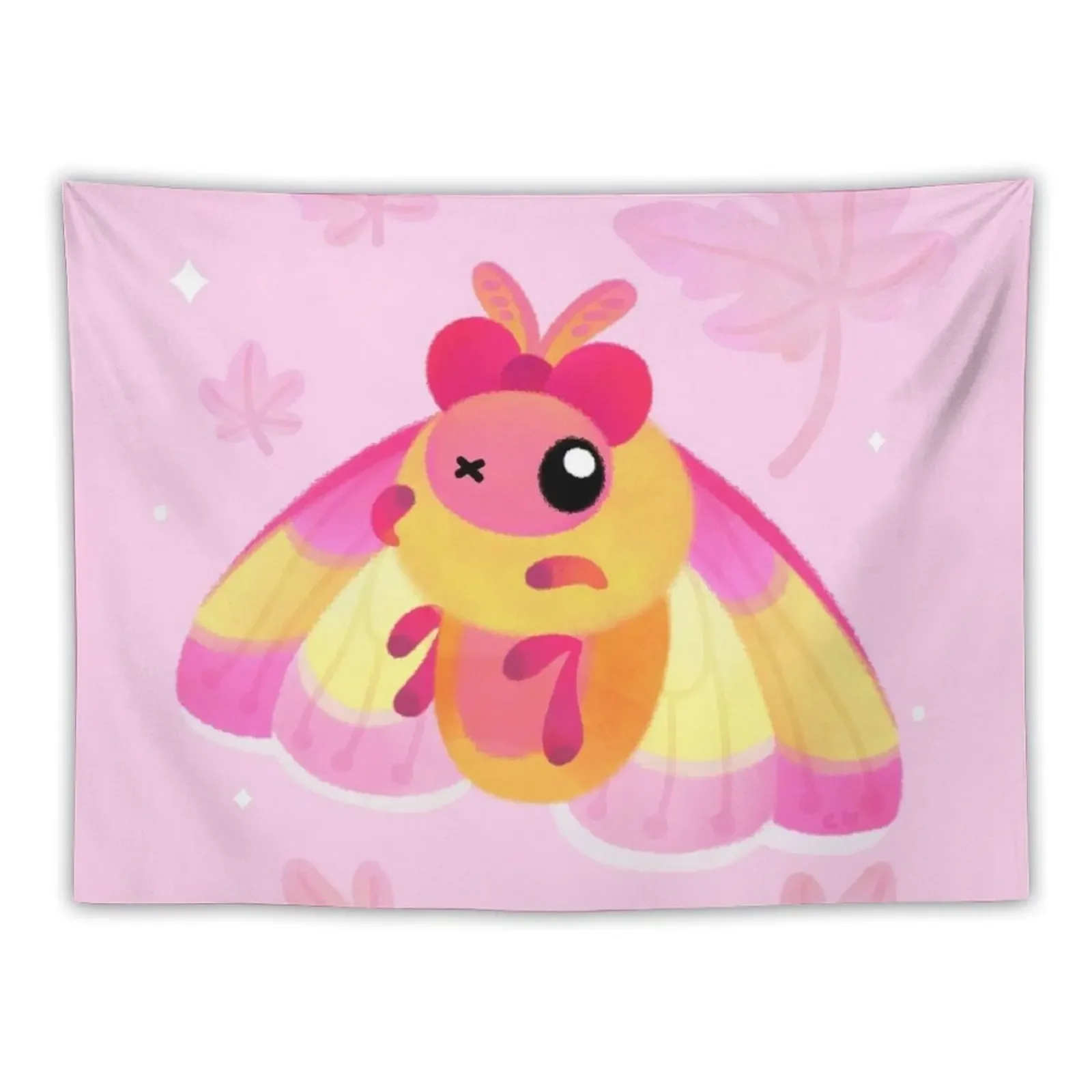 Rosy Maple Moth Tapestry Room Aesthetic Decor Decoration Aesthetic Wallpaper Bedroom Tapestry