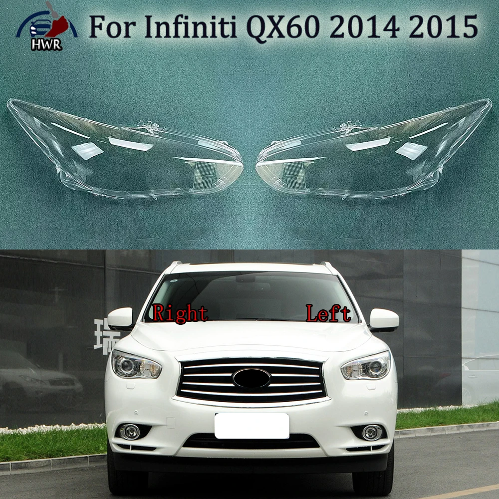 

For Infiniti QX60 2014 2015 Headlamp Cover Shade Transparent Lampshade Headlight Shell Plexiglass Replace Original Lens