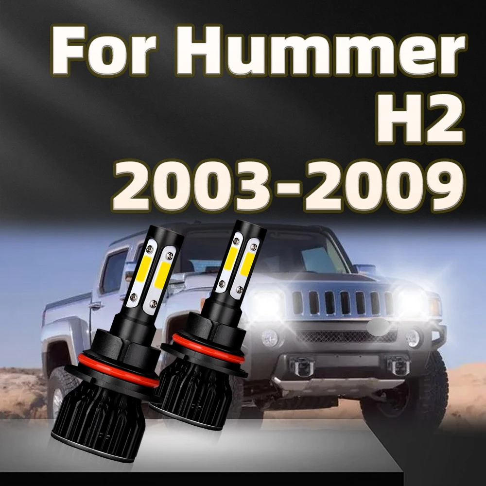 

2Pcs Led Car Headlight 9007 30000lm 6000k Light Bulbs For Hummer H2 2003 2004 2005 2006 2007 2008 2009