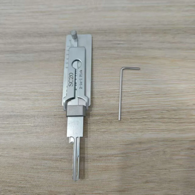 

SC20 2 в 1 декодер ключей из нержавеющей стали, ручной инструмент, уплотнительное кольцо, крючок, слесарные инструменты для домашней двери, гражданские замки