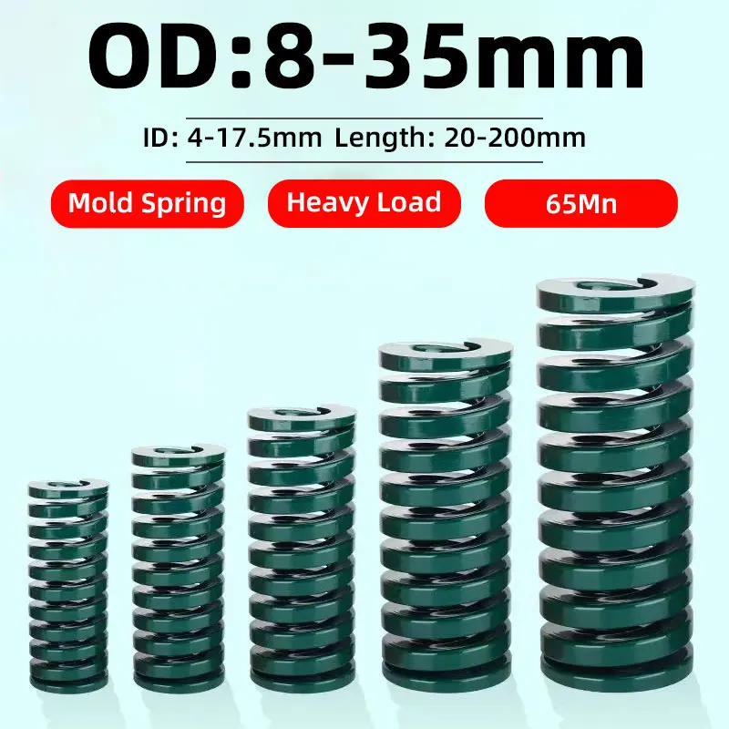 

Tbelix 1PCS Green Long Spiral Stamping Compression Mould Die Springs for 3D Printer Electric Part OD 8-35mm Length 20-200mm