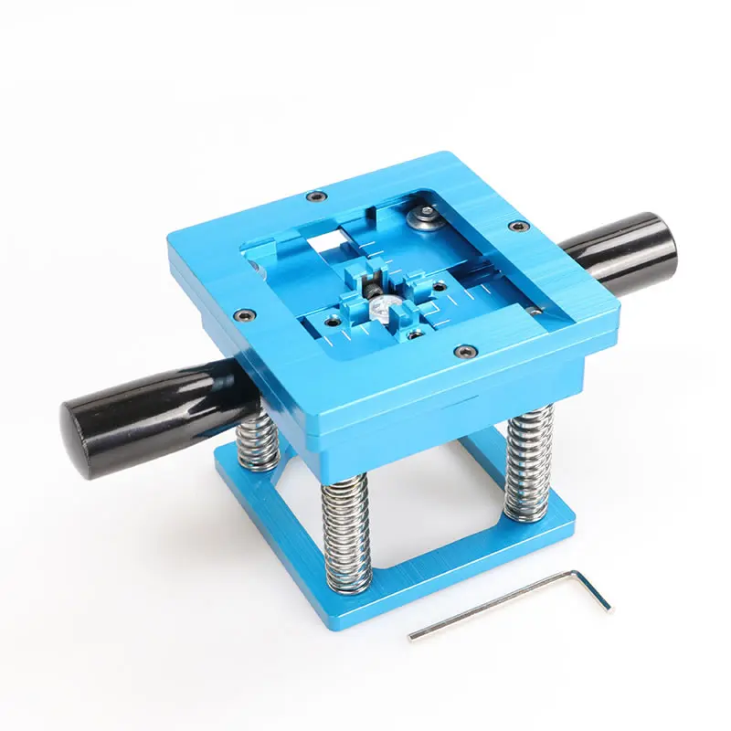 90*90MM BGA Reballing Kit Station 10 teile/los 90mm Universal 0,3-0,76mm Schablonen Vorlage Halter Leuchte Jig mit Griff