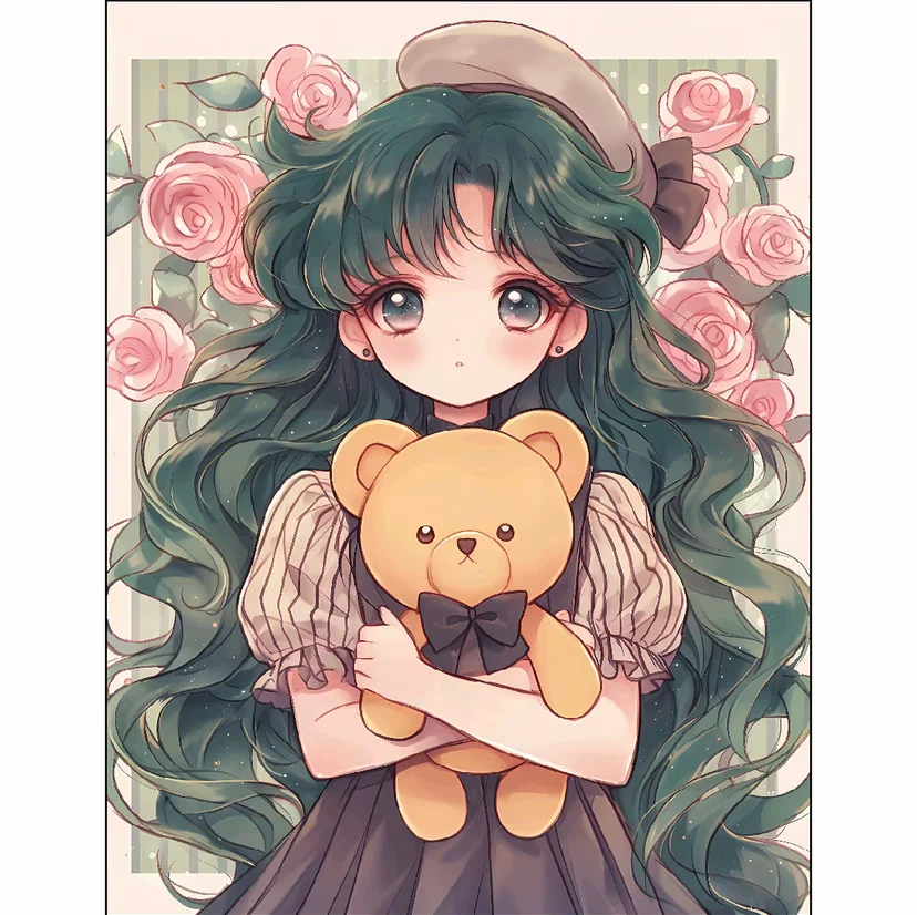 printed-kits-cross-stitch-embroidery-diy-needlework-set-home-decor-crafts-cartoon-girl-with-bear-9ct-60x75cm