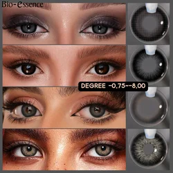 Bio-essence 1 Pair Colorcon Colored Contact Lenses Myopia Lenses Dark Lenses Black Eye Lenses Fog Pearl Lens High Quality
