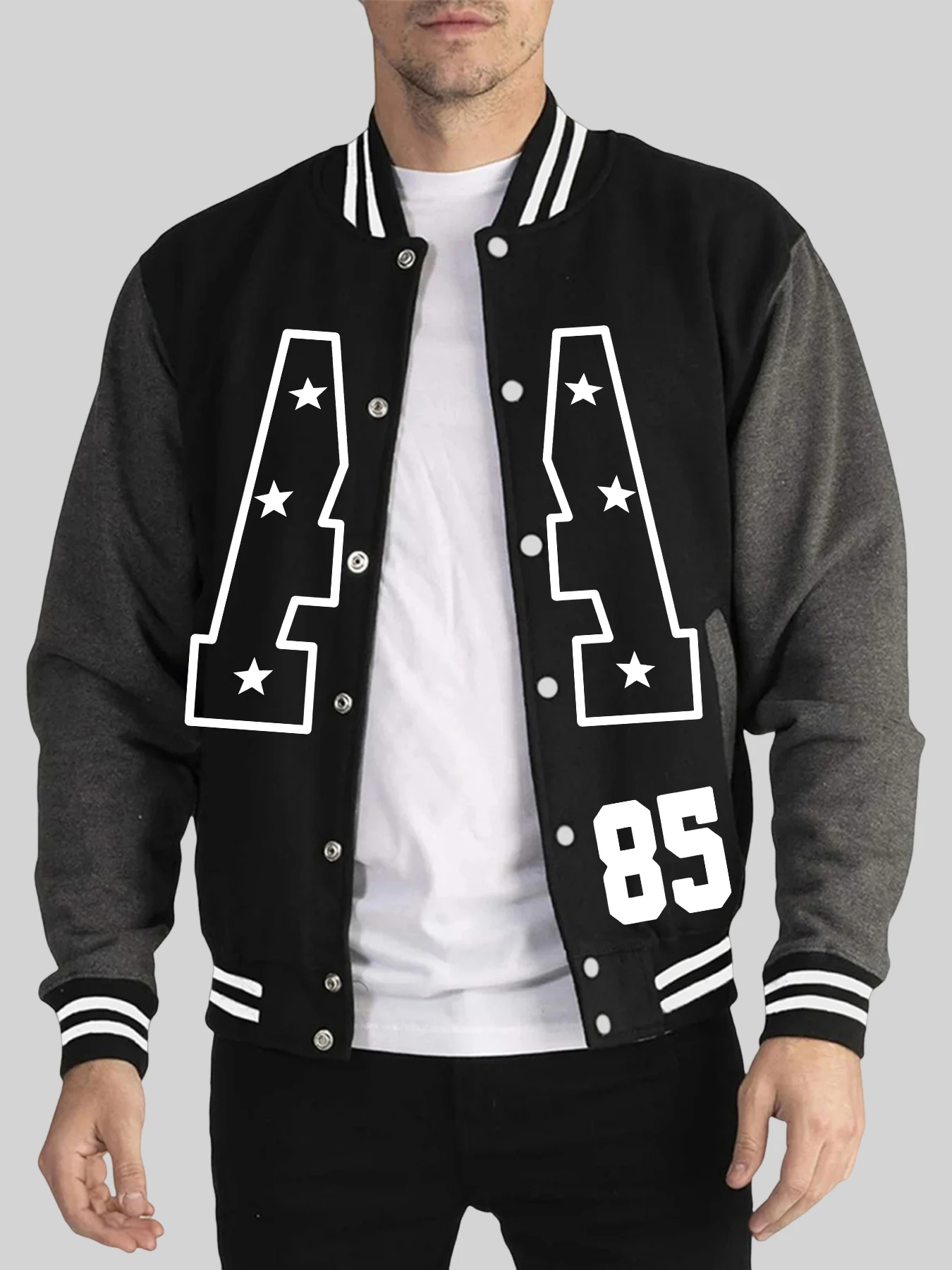 

Спортивный костюм Art Star Letter A с креативным принтом, мужские осенне-зимние повседневные куртки, свободная спортивная одежда, модный мягкий бейсбольный трикотаж