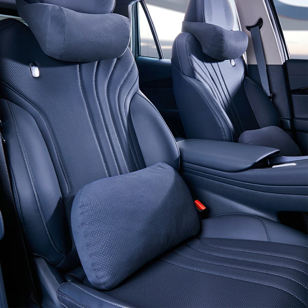 

Для Geely EX5 Galaxy E5 2024 2025 2026 сиденье с эффектом памяти, хлопковый подголовник, поясная подушка, товары для интерьера, плюшевая подушка для талии, подушка для шеи