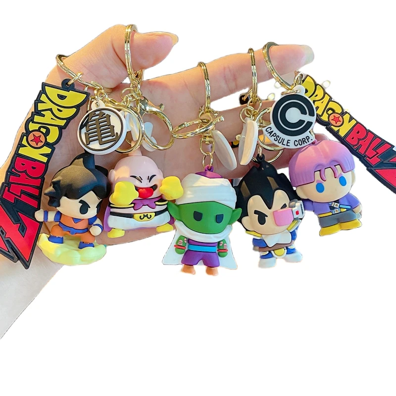 

Dragon Ball Son Goku Kakarotto Vegeta Piccolo Majin Buu Anime Peripherals Key Chain Keychains Pendant Model Kid Toys Gift
