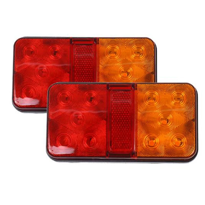 10LED Rear Tail Lights Lamps Lorry Truck Trailer Caravan Bus Motorhome 12V For Car Lights Accessories