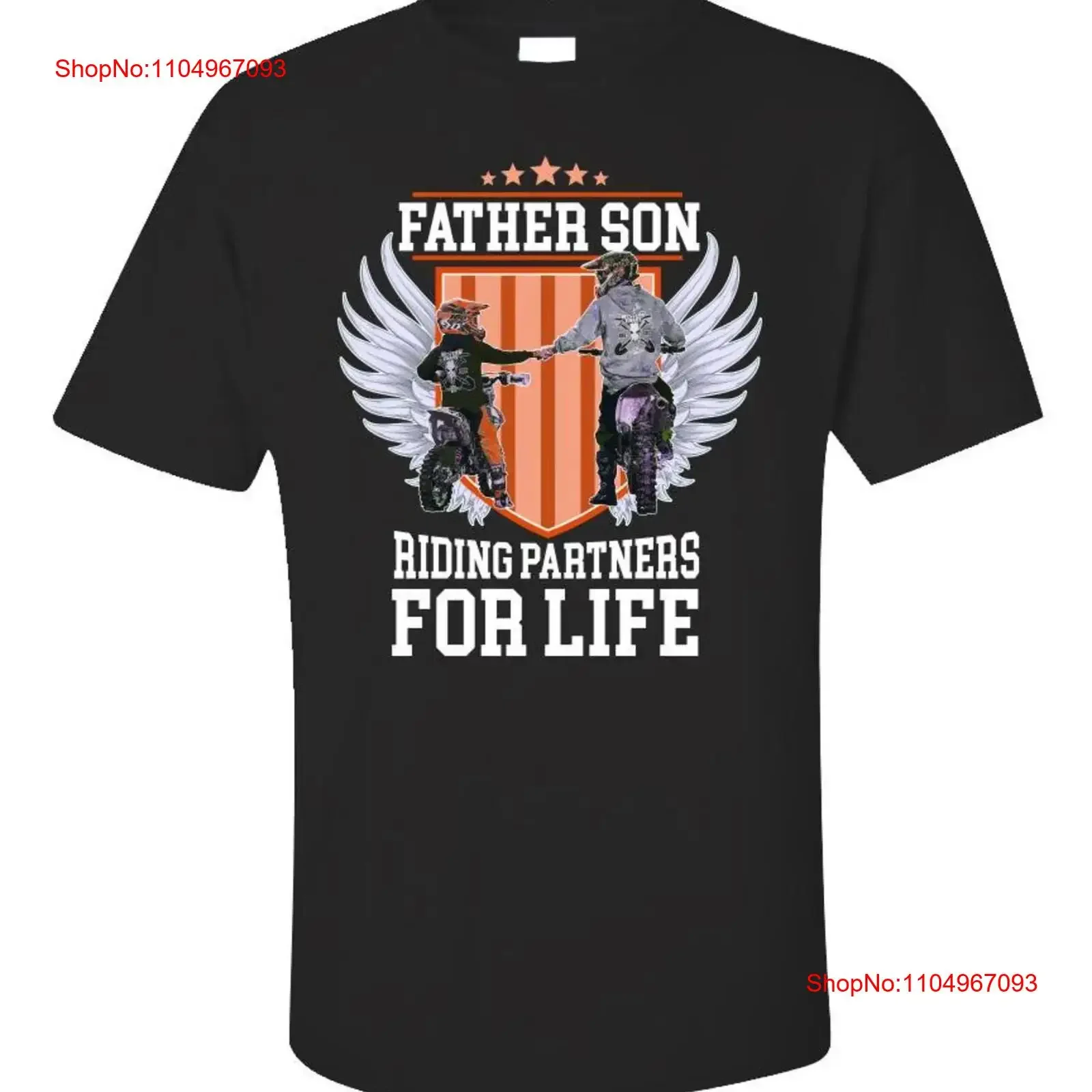 موتوكروس الأب الابن تي شيرت ركوب الشركاء للحياة فريق دراجة نارية مطابقة أبي السائق خمر غسلها الأزياء امتدت #1