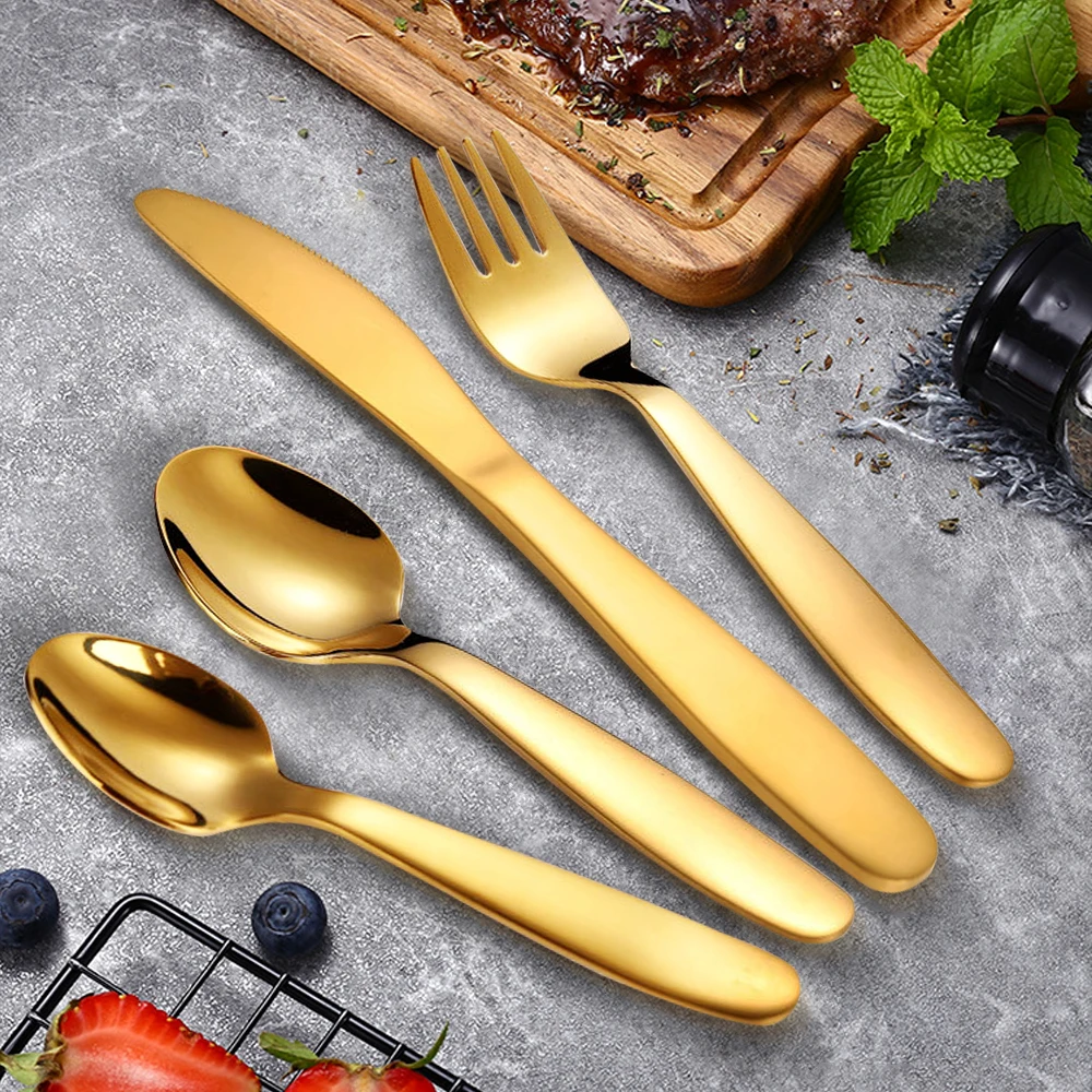 

4 шт., столовые приборы из нержавеющей стали