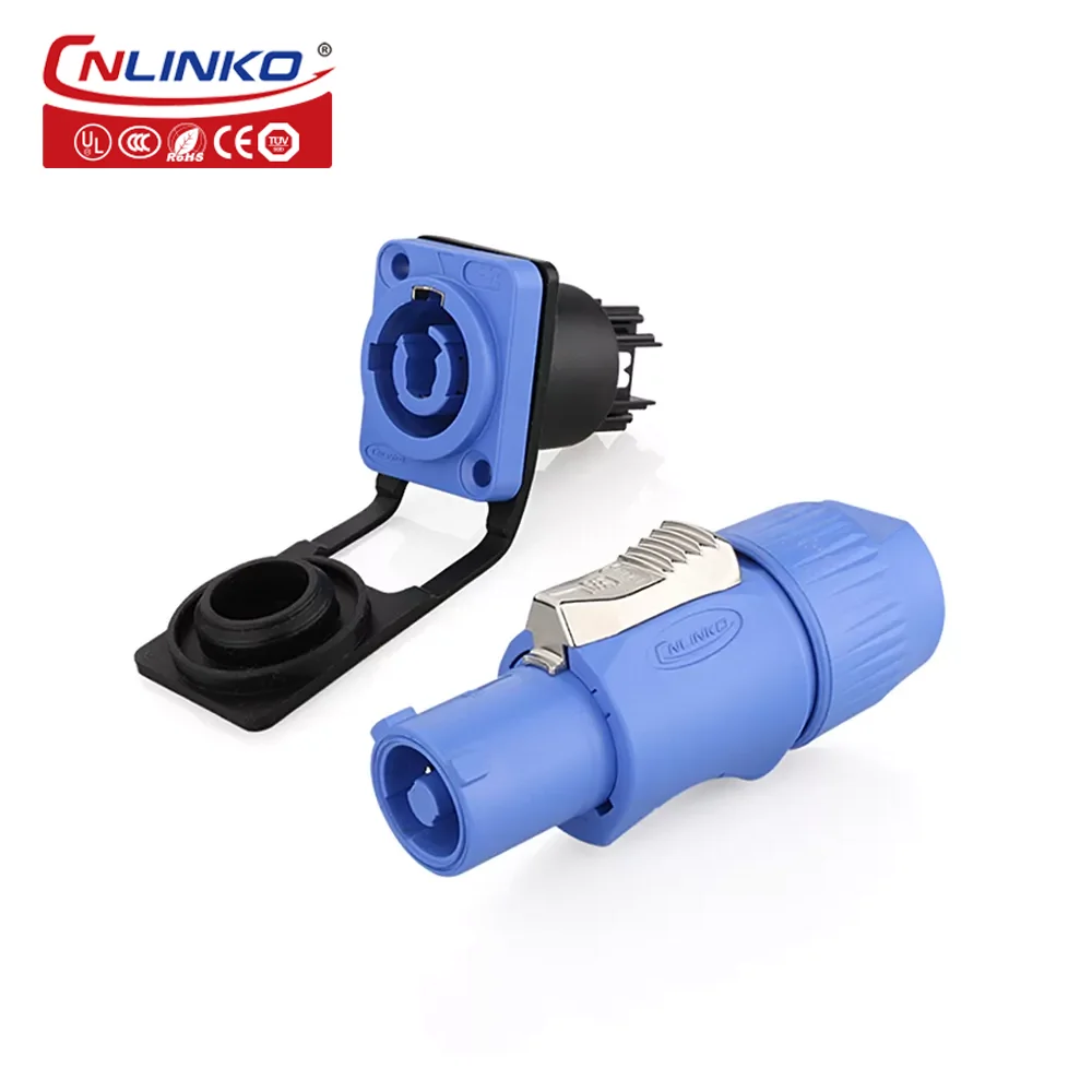 

Cnlinko Powercon outdoor lighting waterproof 3 pin wire connector for led screen application powercon