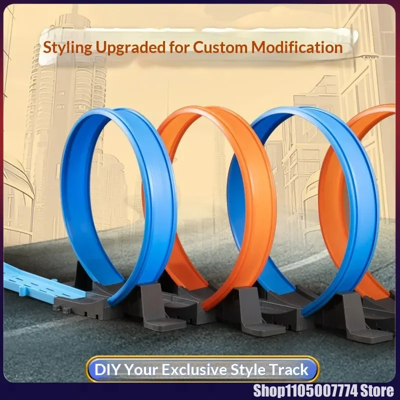 Kinderen DIY Track Gemonteerd Hoge Snelheid Surround Rail Car Pull-Back Racewagen Zwaartekracht Glijbaan Educatief Speelgoed Vakantie Kerstcadeau