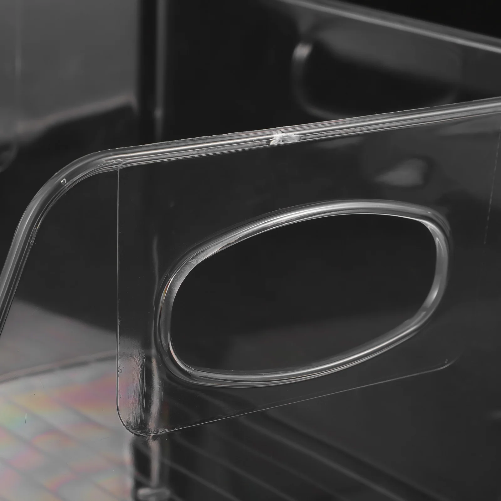 

Transparent Multipurpose Container Desk Shelf Frame Household Practical Transparent Book ganizer Storage Box Use