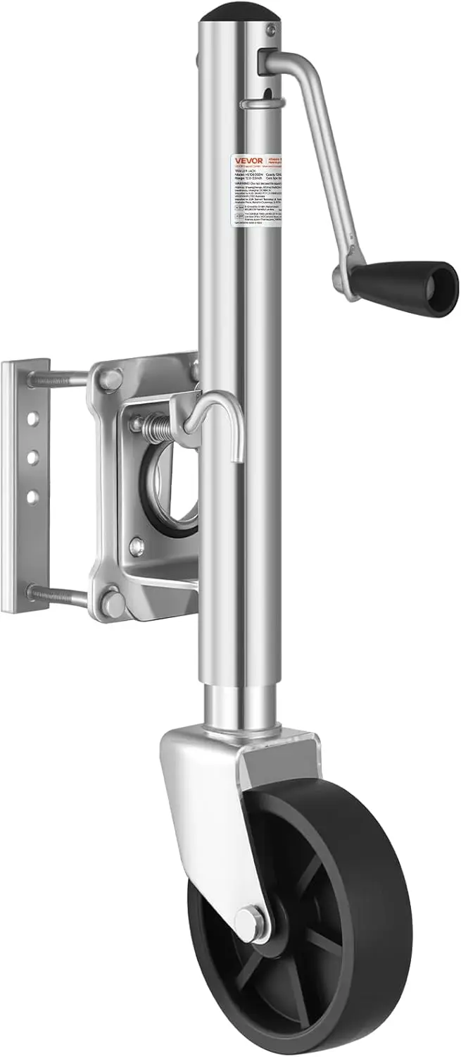 

Поворотный домкрат для тяжелых условий эксплуатации с колесом, грузоподъемность 1000 фунтов, 10-дюймовый подъемник для автофургонов, лодок и прицепов