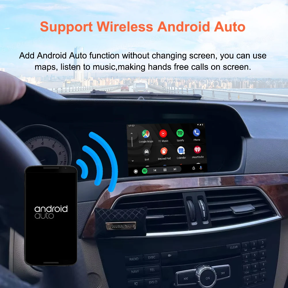 Bonroad Wireless Carplay Android Auto Decoder Box For Mercedes Benz A B C E Class CLA GLA GLK SLK CLS ML GL NTG4.5 System Module – Detail 6