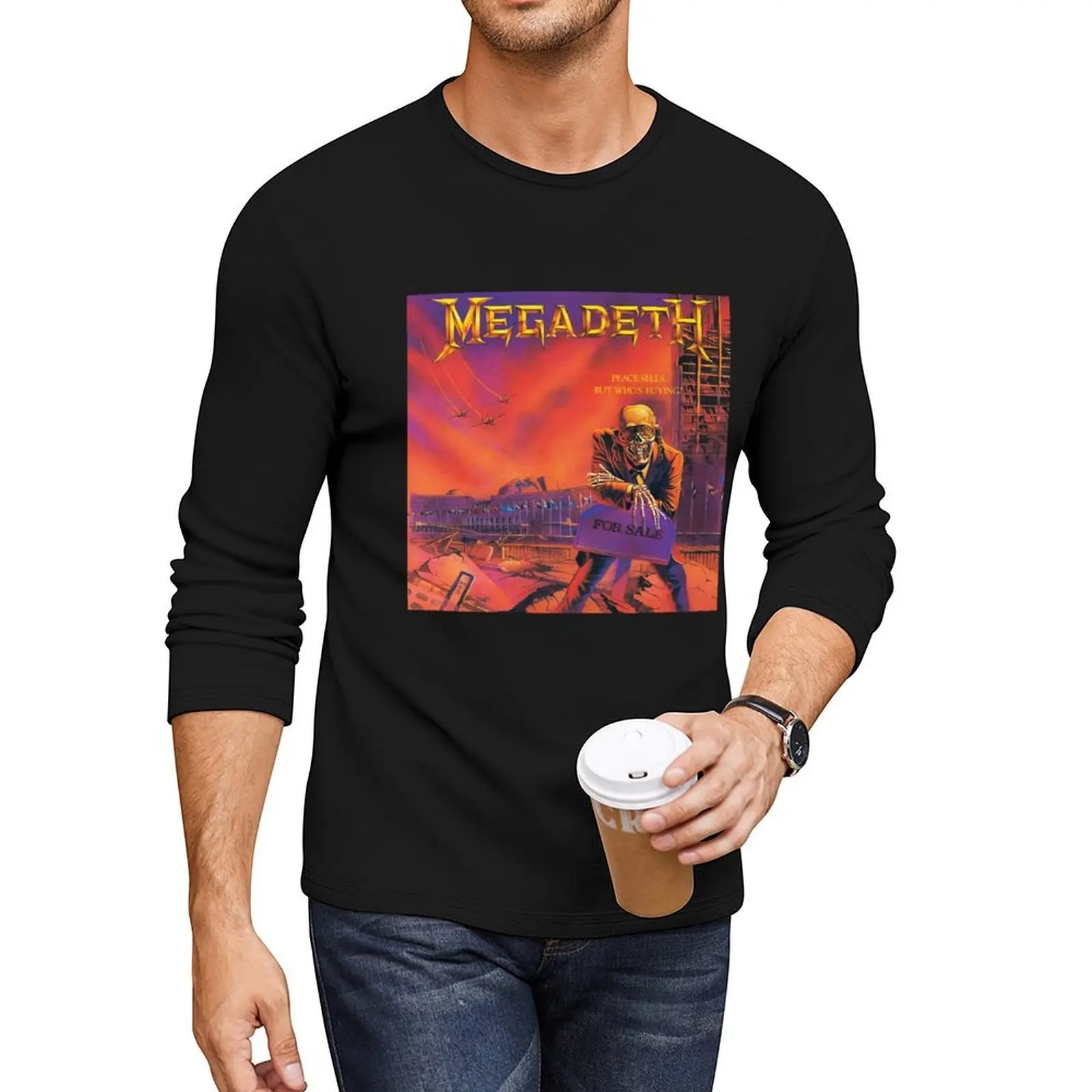 

Gift For Men Peace Sells... But Who'S Buying Swedish Death Black Death Long T-Shirt tops t shirts for men pack