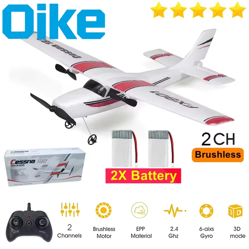 Oike RC Plane EPP Foam 2.4G Remote Control Fighter Glider Wingspan Aircraft Fixed Wingspan Airplane Toys Birthday Christmas Gift