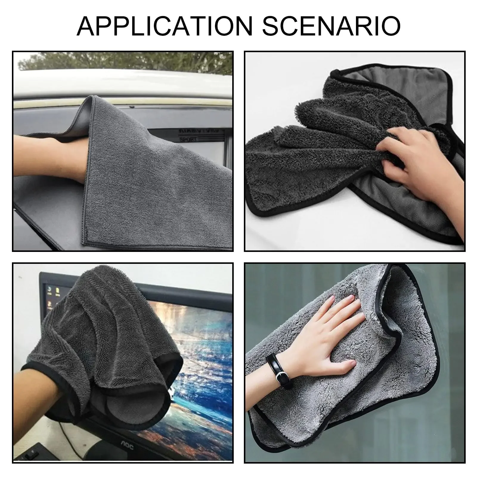 Professional Car Cleaning Towel Ultrafine Fiber Thickened Quick Drying Cloth for Car Wash Not Damaging the Car